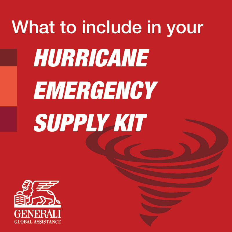 hurricane emergency supply kit infographic