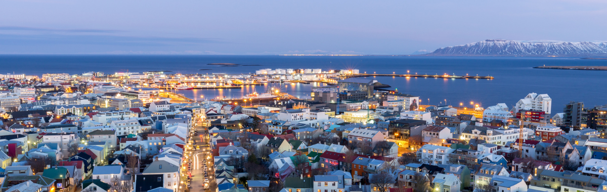 aerial shot of iceland