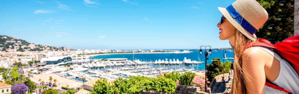 Woman overlooking French city