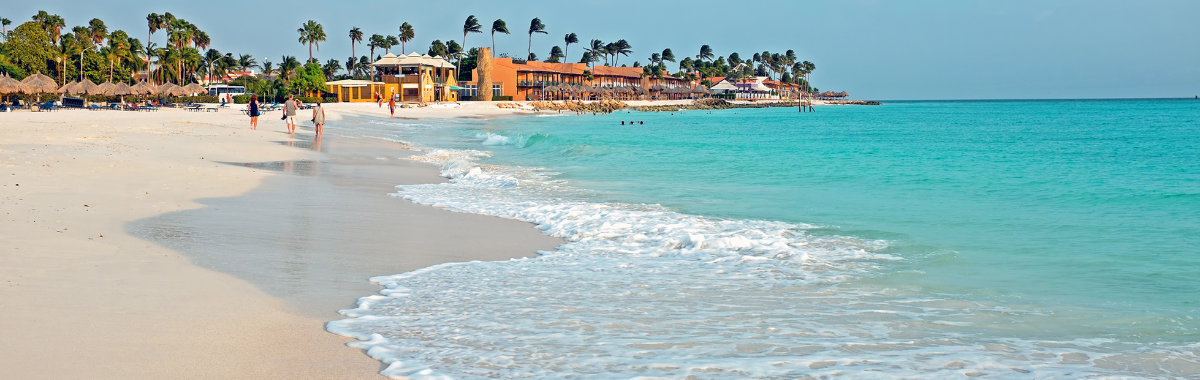 Calm beach front