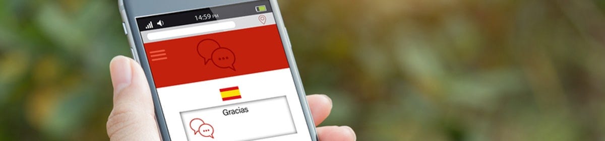 mobile phone with translation app