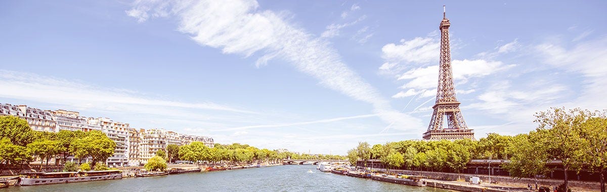 river view of the Eiffel tower