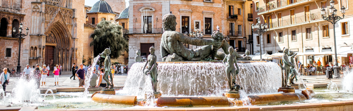 Valencia Spain fountain statue