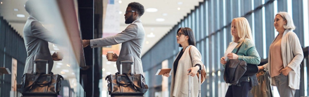 group stuck in an airport