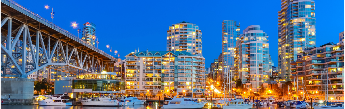 Yachts parked in Vancouver