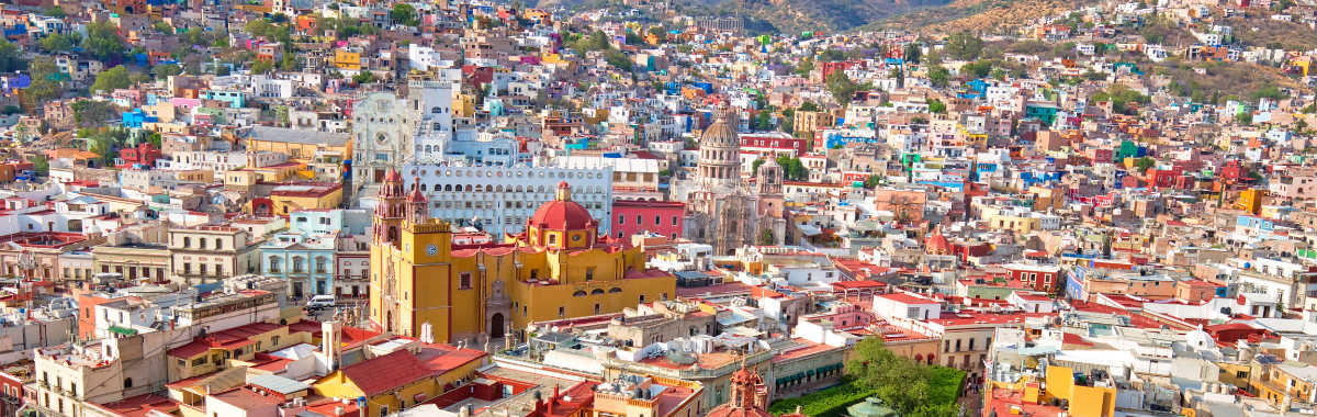 overhead aerial shot of Mexico City