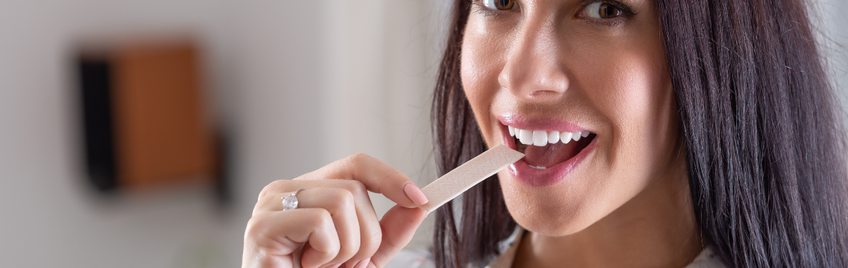 woman chewing gum