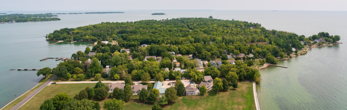 put-in-bay ohio arial view