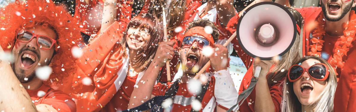 sports team cheering 