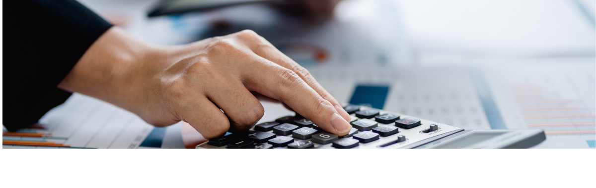 someone using a calculator