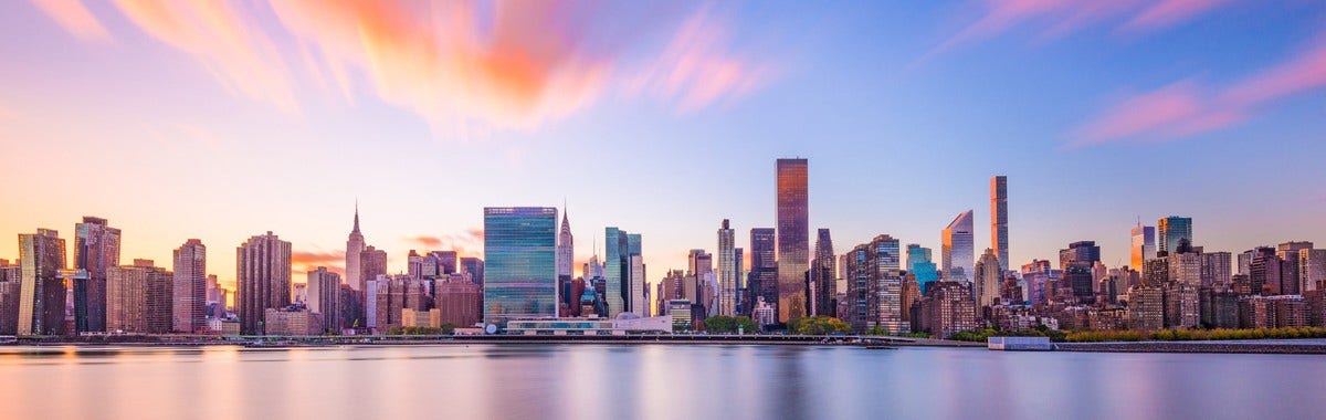 skyline view of new york city