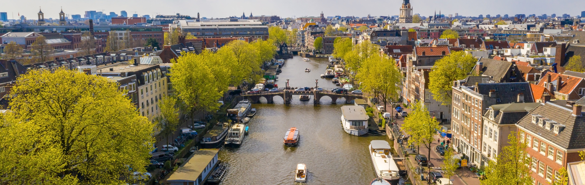 aerial shot of Amsterdam 