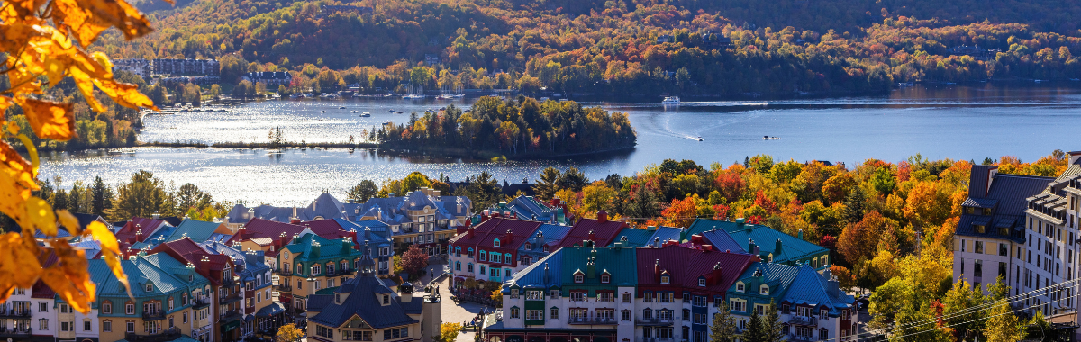 small city overlooking the St. Lawrence river