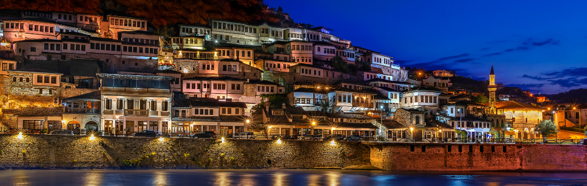 Albania at night time