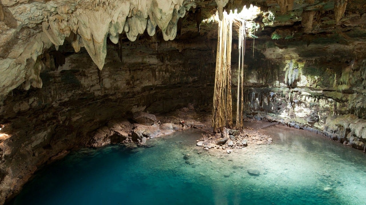 Cenote Samula, a cave close to the city of Valladolid, Mexico