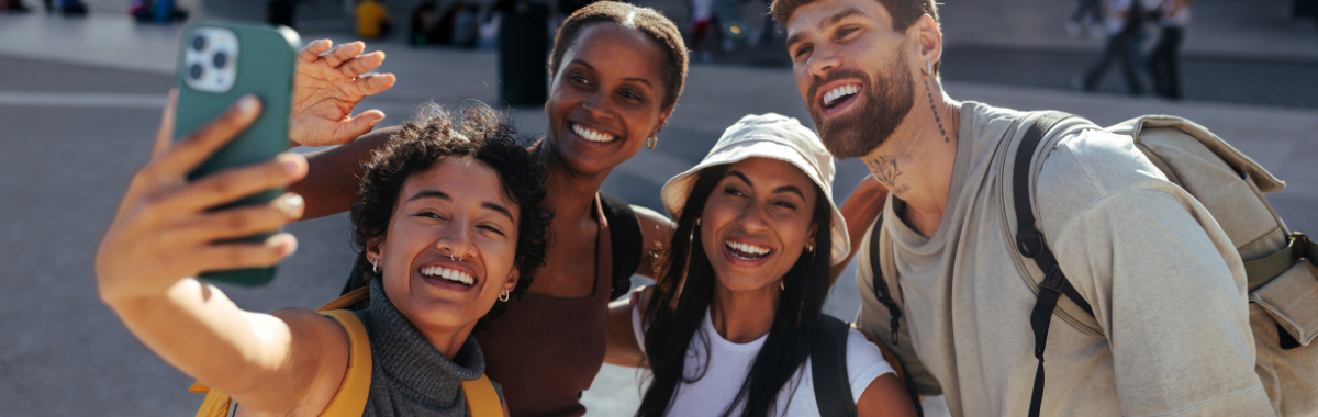 Gen X travelers taking a selfie