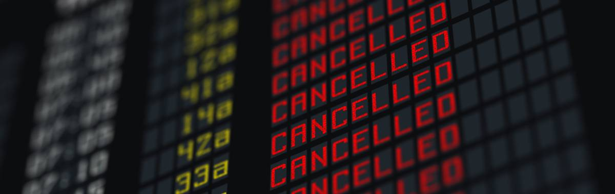 cancelled flight board