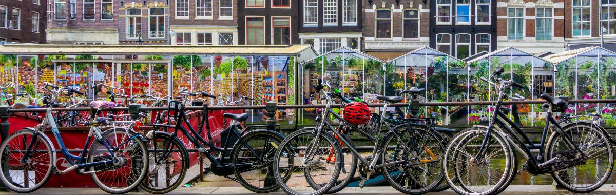 Amsterdam Neighborhood with bicycles 