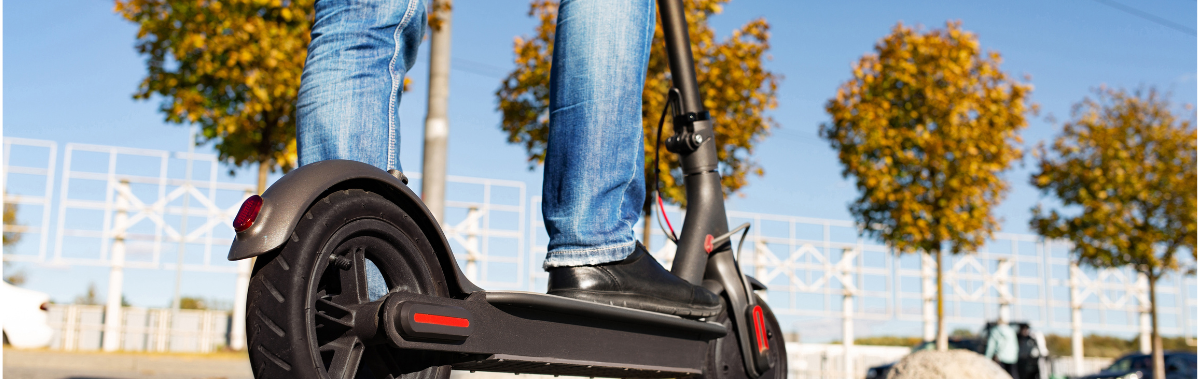person on an e-scooter