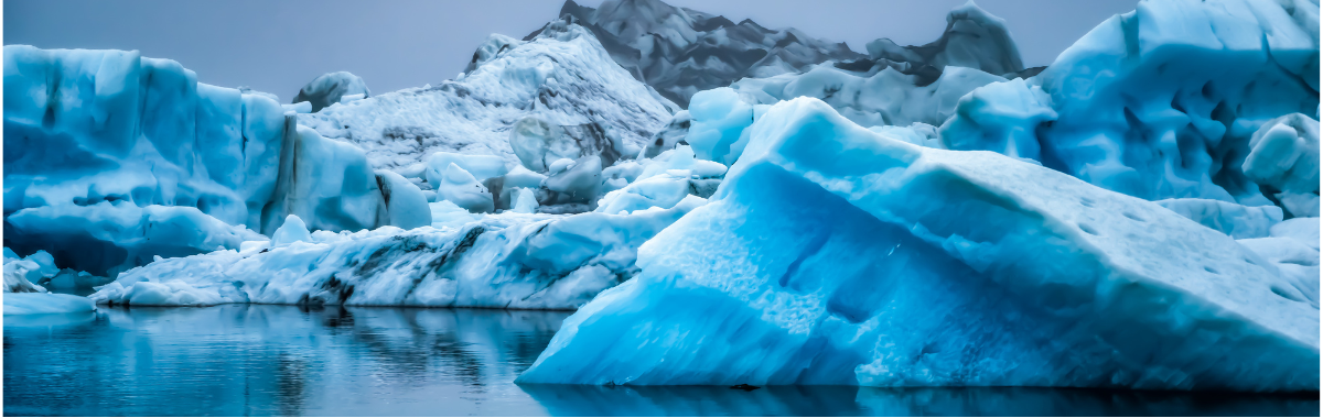 icebergs and glaciers