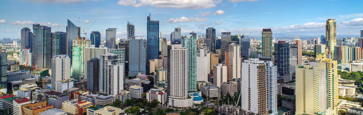 overhead aerial shot of Manila