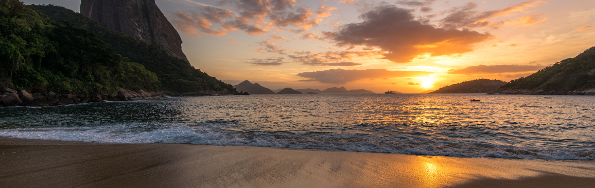 brazil beach at sunset