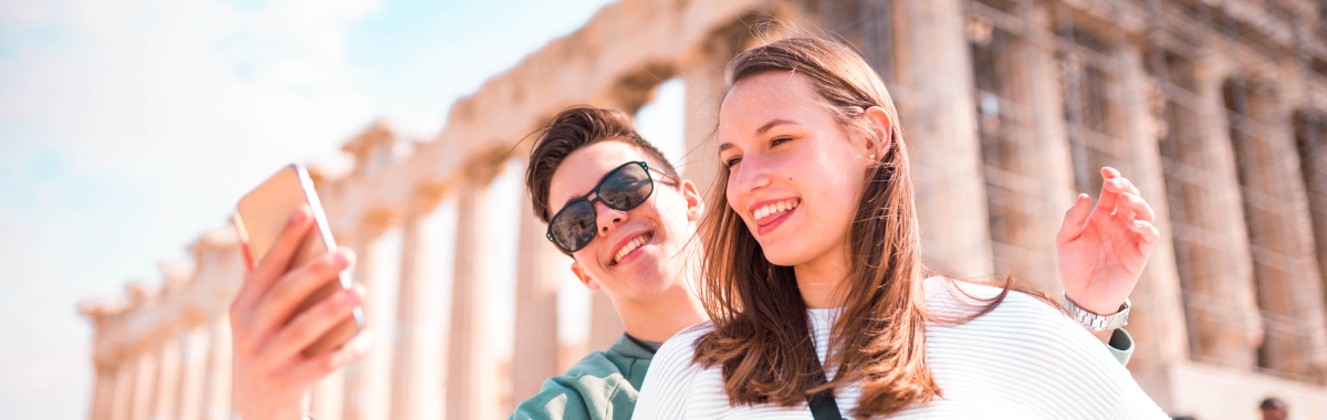 woman with beret looking at the Eiffel Tower in Paris, France