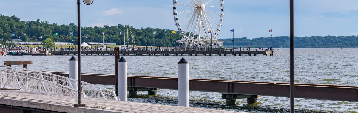 Wharf with a ferris wheel 