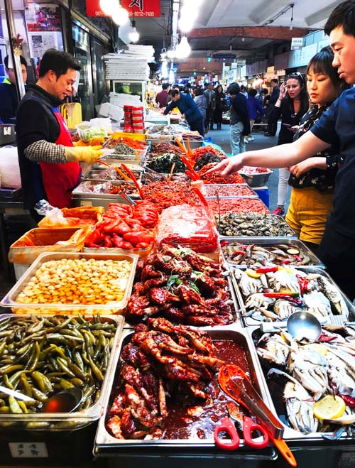 Seoul food market