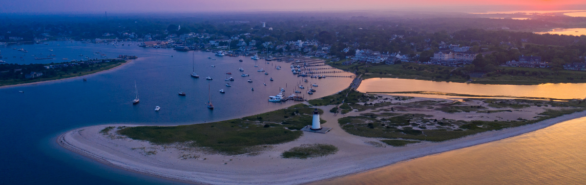 aerial shot of Martha's Vineyard