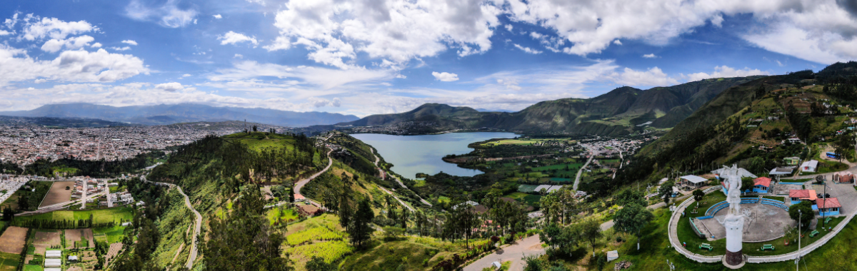 aerial shot of ecuador