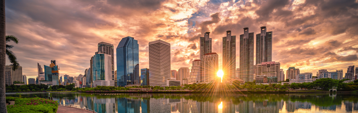 Dallas skyline at sunset