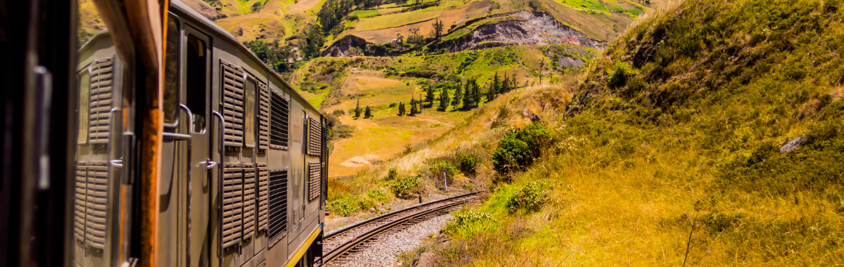 train going into the mountains