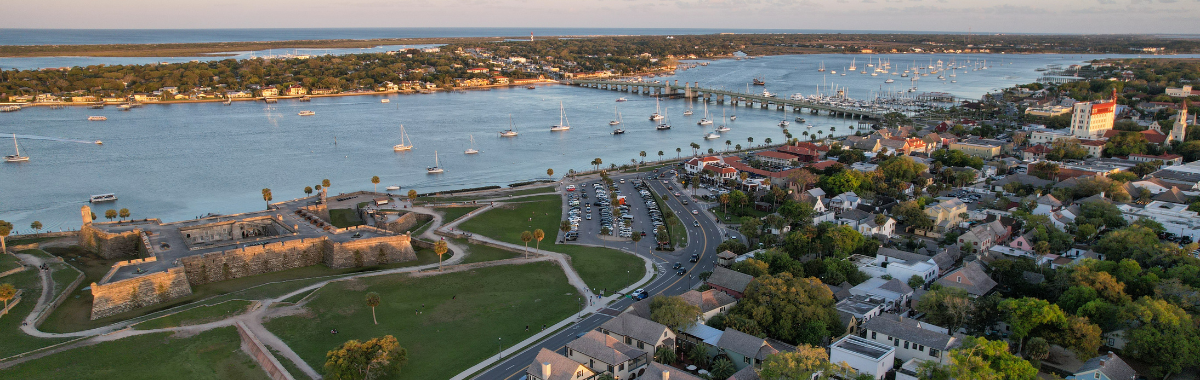 aerial shot of st augustine