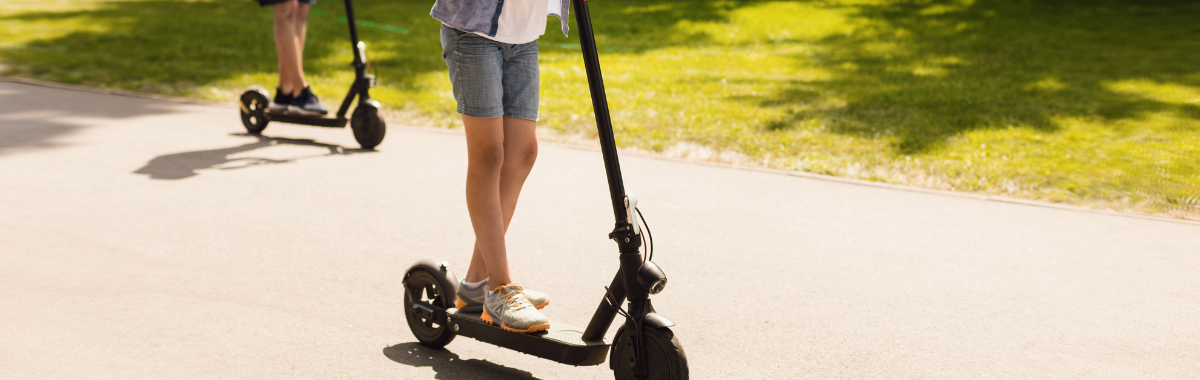 People on scooters together