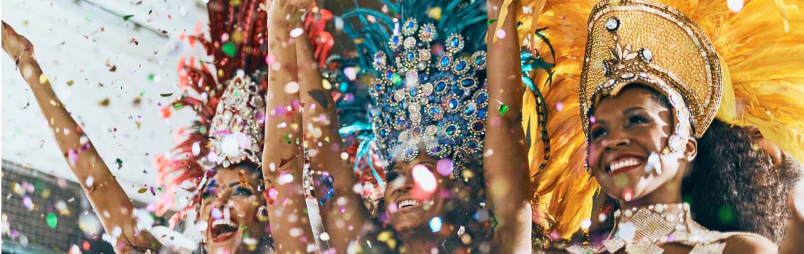 Carnaval dancers in Rio de Janeiro, Brazil