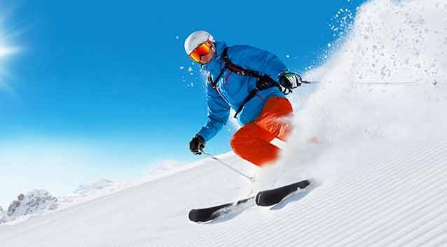skier going downhill