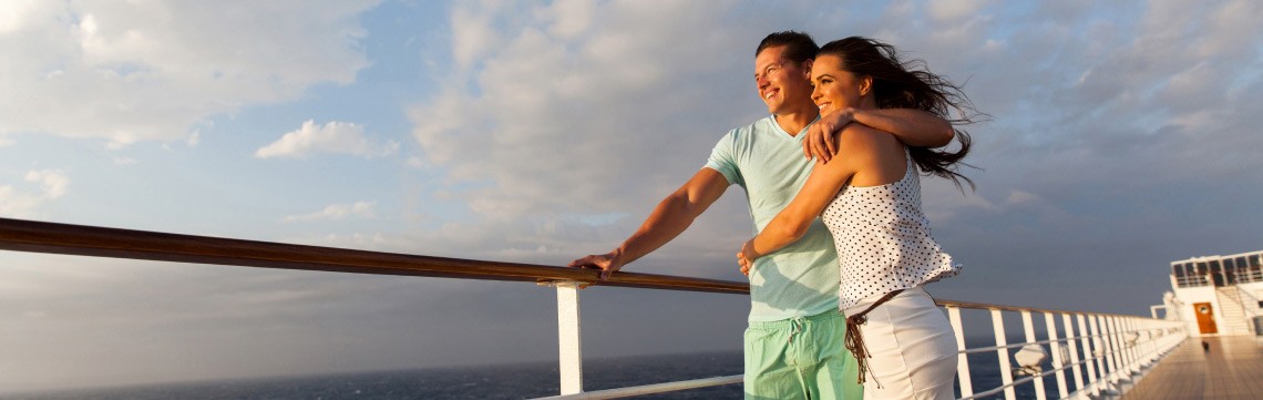 couple on a cruise ship