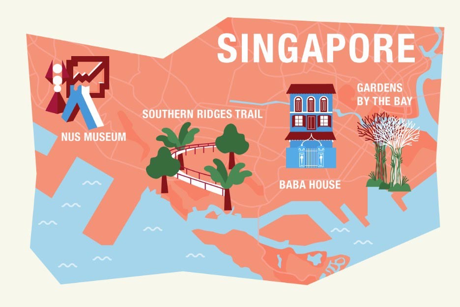 infographic of free things to do in Singapore