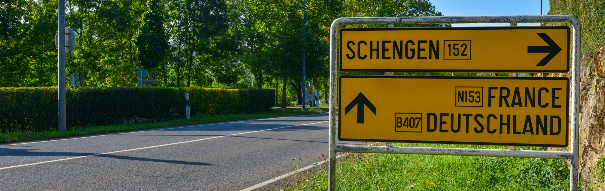 Schengen zone sign