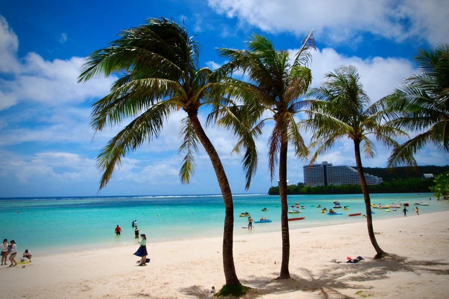 tropical beach in Guam