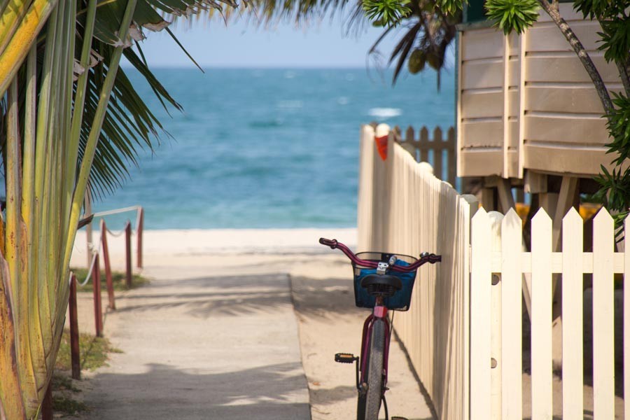 bike and beach in Key West Florida